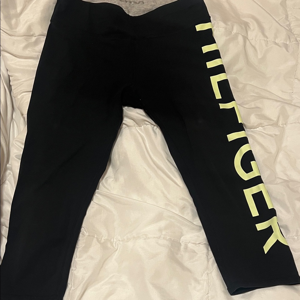 Tommy Hilfiger Black and Yellow Leggings size medium
